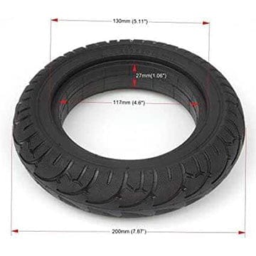 200x50 SOLID RUBBER TYRE TO SUIT DRAGON GT REAR ONLY