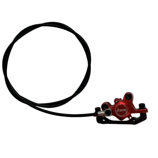 ZOOM HYDRAULIC BRAKE CALIPER FRONT (RED) (SWINGARM)