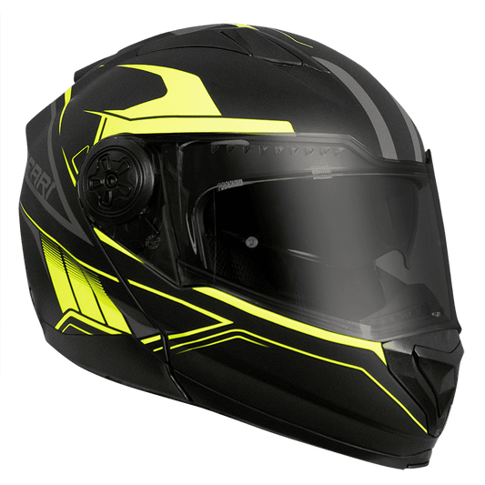 909 FLIP UP HELMET YELLOW / BLACK