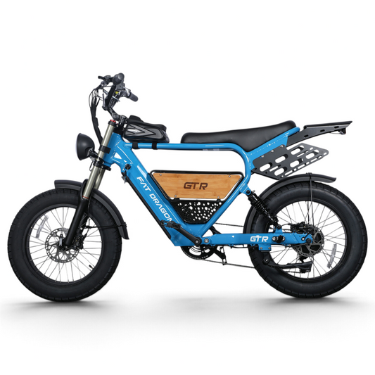 DRAGON GTR FAT TYRE EBIKE 250W 48V 80KM RANGE - ROAD LEGAL EN15194 CERTIFIED