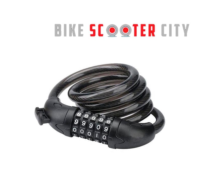 Heavy Duty Cable Bike Lock (BLACK) - Bike Scooter City