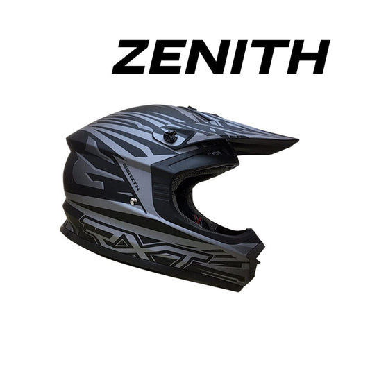Zenith 3 Off-Road MX HELMET BLACK/GREY - Bike Scooter City